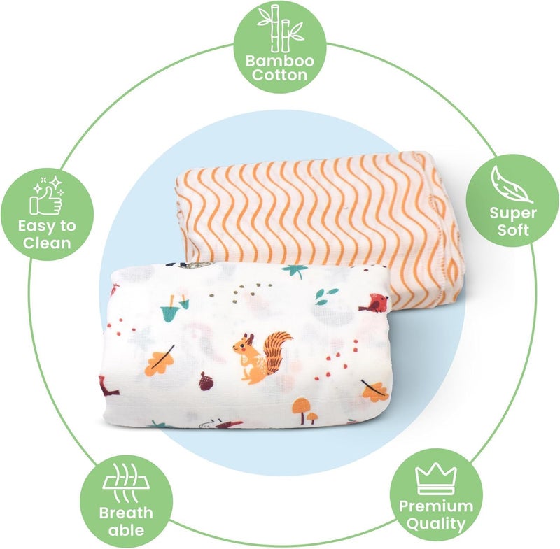 Nuluv Baby Organic Cotton Swaddle Wraps - Pack of 2 - Image 4